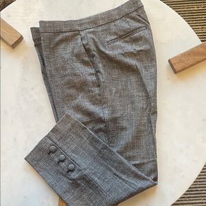 Brown Tweed Ankle Pants